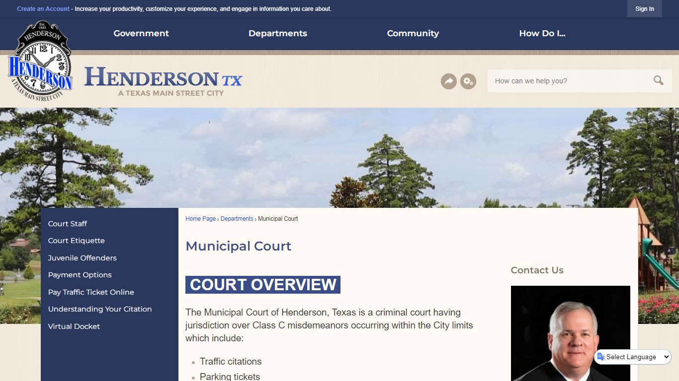 Municipal Court | Henderson, TX - Official Website